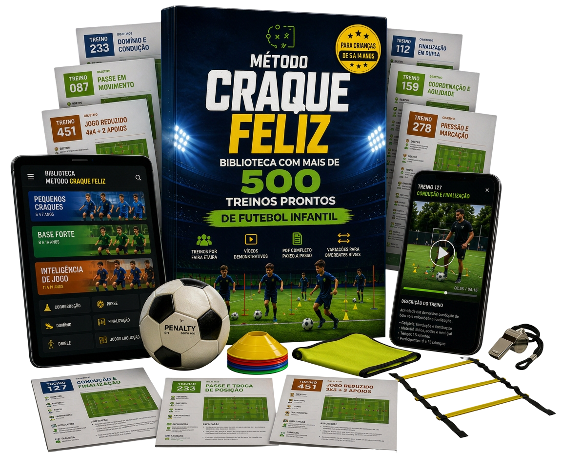 Capa do Método Craque Feliz — Atividades Lúdicas de Futebol